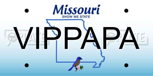 VIPPAPA Missouri License Plate