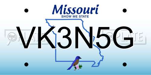 VK3N5G Missouri License Plate