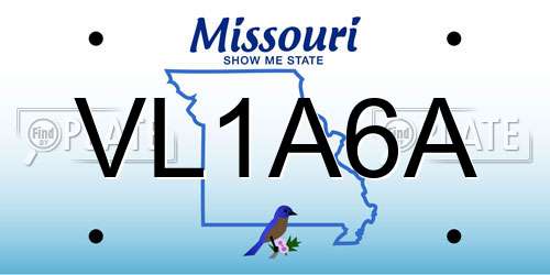 VL1A6A Missouri License Plate