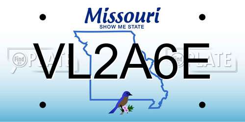 VL2A6E Missouri License Plate