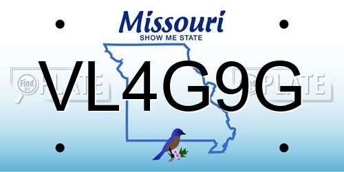 VL4G9G Missouri License Plate