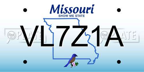 VL7Z1A Missouri License Plate