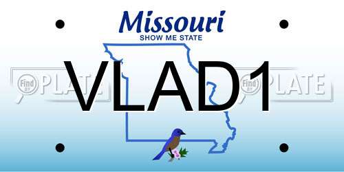 VLAD1 Missouri License Plate