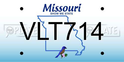 VLT714 Missouri License Plate
