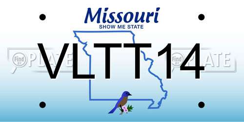 VLTT14 Missouri License Plate