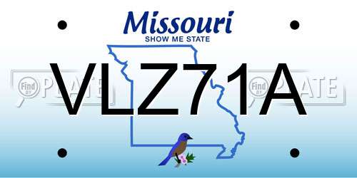 VLZ71A Missouri License Plate