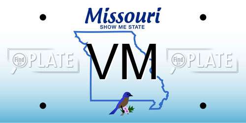 VM Missouri License Plate