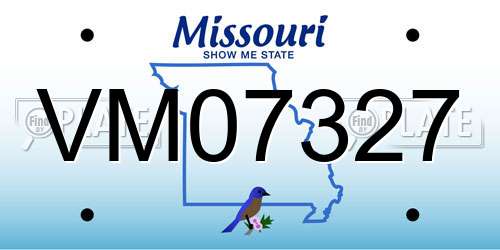 VM07327 Missouri License Plate
