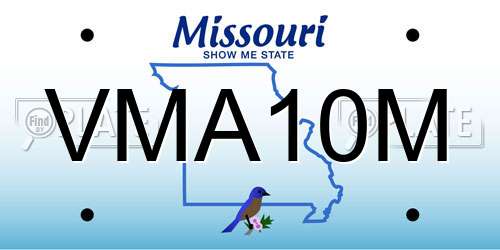 VMA10M Missouri License Plate