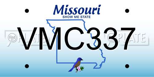 VMC337 Missouri License Plate
