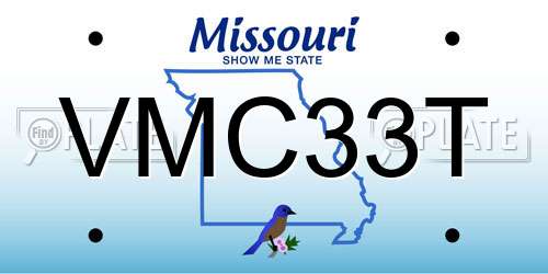 VMC33T Missouri License Plate
