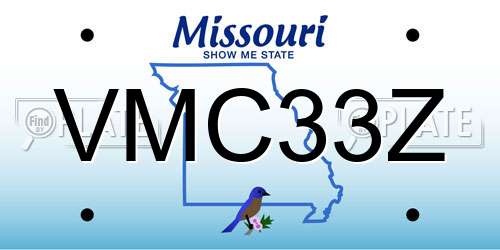 VMC33Z Missouri License Plate