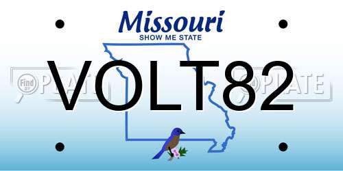 VOLT82 Missouri License Plate