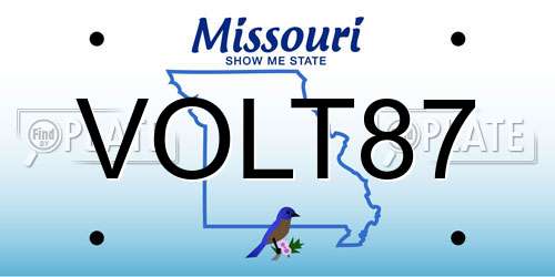 VOLT87 Missouri License Plate