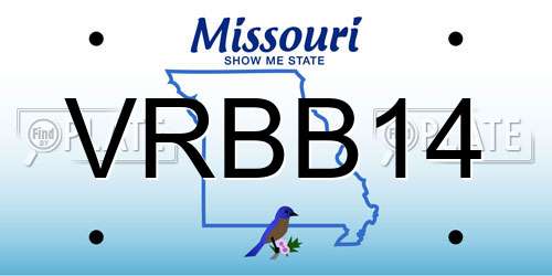 VRBB14 Missouri License Plate