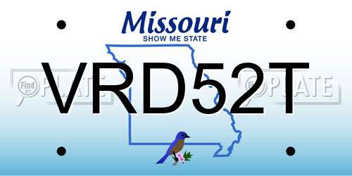 VRD52T Missouri License Plate