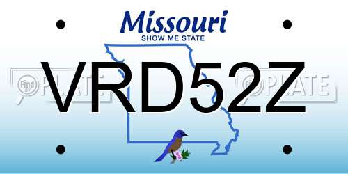 VRD52Z Missouri License Plate
