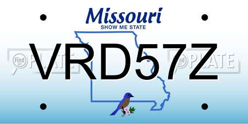 VRD57Z Missouri License Plate
