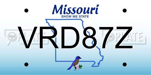 VRD87Z Missouri License Plate