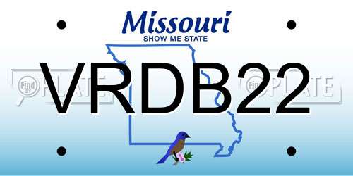 VRDB22 Missouri License Plate
