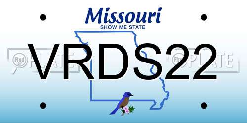 VRDS22 Missouri License Plate