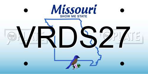 VRDS27 Missouri License Plate