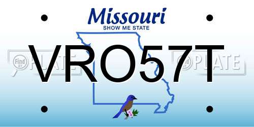 VRO57T Missouri License Plate