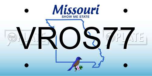 VROS77 Missouri License Plate