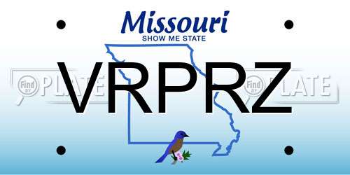 VRPRZ Missouri License Plate