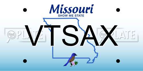 VTSAX Missouri License Plate