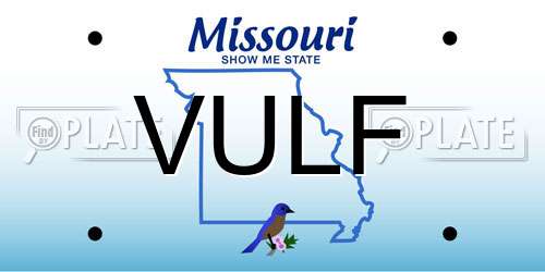 VULF Missouri License Plate