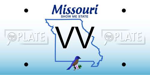 VV Missouri License Plate