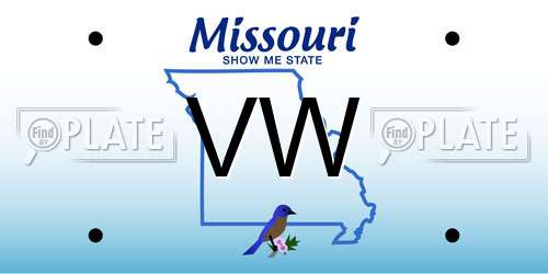 VW Missouri License Plate