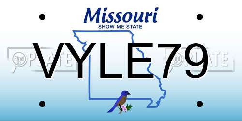 VYLE79 Missouri License Plate