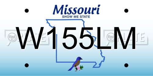 W155LM Missouri License Plate