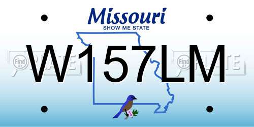 W157LM Missouri License Plate