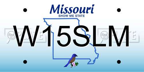 W15SLM Missouri License Plate