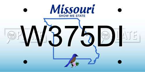 W375DI Missouri License Plate