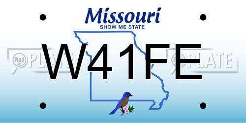 W41FE Missouri License Plate