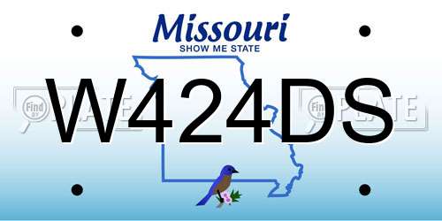 W424DS Missouri License Plate
