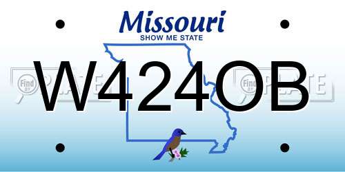 W424OB Missouri License Plate