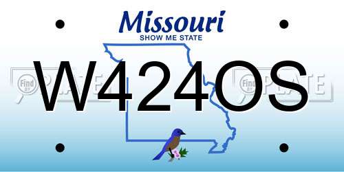 W424OS Missouri License Plate