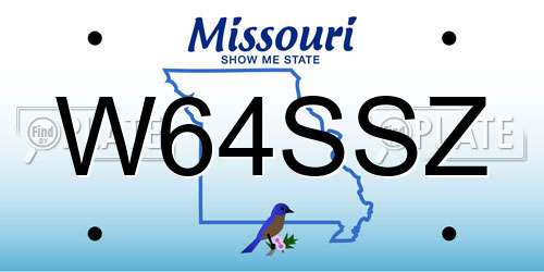 W64SSZ Missouri License Plate