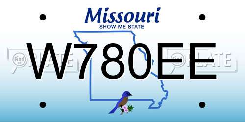 W780EE Missouri License Plate