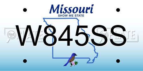 W845SS Missouri License Plate