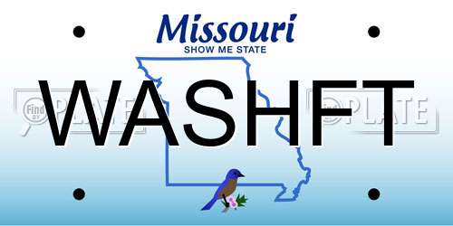 WASHFT Missouri License Plate