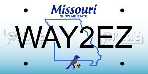 WAY2EZ Missouri License Plate