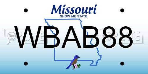 WBAB88 Missouri License Plate