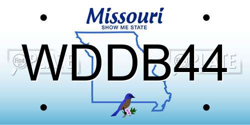WDDB44 Missouri License Plate
