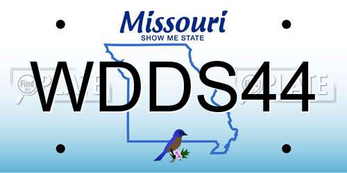 WDDS44 Missouri License Plate
